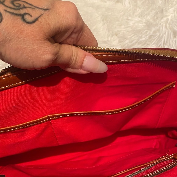 Dooney & Bourke Burgundy and Brownish Satchel - Picture 4 of 9